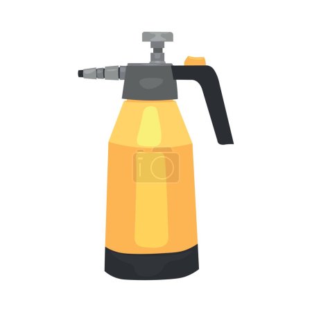 Illustration for Chemical spraying bottle for gardening on white background - Royalty Free Image