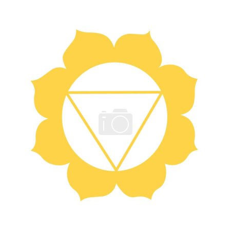 Illustration for Symbol of Manipura (solar plexus chakra) on white background - Royalty Free Image