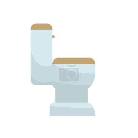 Illustration for Toilet bowl on white background - Royalty Free Image