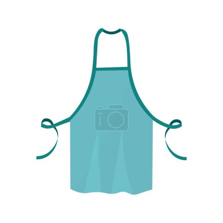Illustration for Blue apron on white background - Royalty Free Image