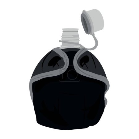 Illustration for Tourist's flask on white background - Royalty Free Image