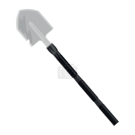 Illustration for Tourist's shovel on white background - Royalty Free Image