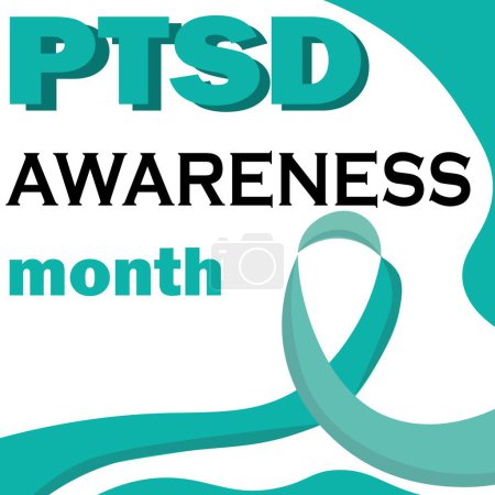 Illustration for Poster for PTSD Awareness Month - Royalty Free Image