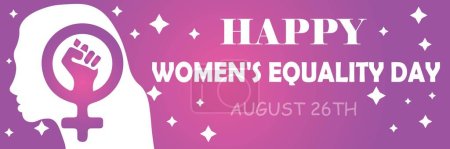 Téléchargez les illustrations : Bannière pour Happy Women's Equality Day - en licence libre de droit
