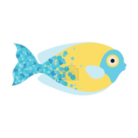Illustration for Cute  exotic fish on white background - Royalty Free Image