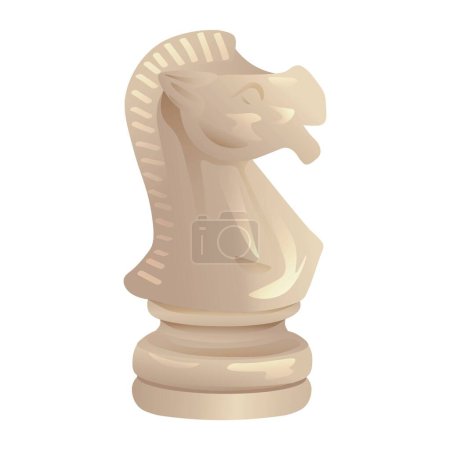 Illustration for Chess knight on white background - Royalty Free Image