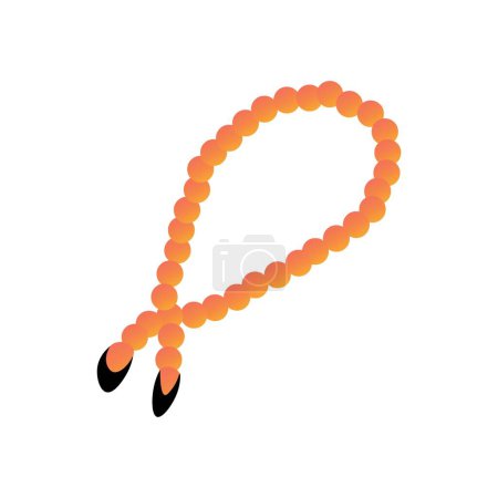 Illustration for Buddhist prayer beads on white background - Royalty Free Image