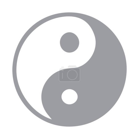 Illustration for Yin-Yang sign on white background. Symbol of Taoism - Royalty Free Image