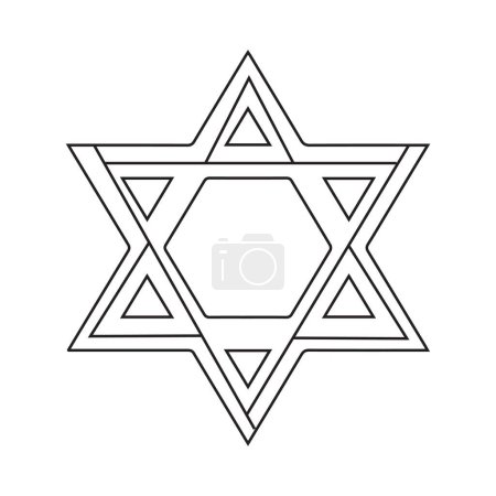 Illustration for Star of David on white background - Royalty Free Image