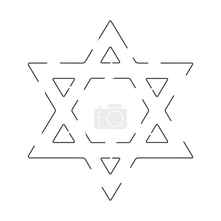 Illustration for Star of David on white background - Royalty Free Image