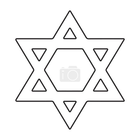Illustration for Jewish Star of David on white background - Royalty Free Image