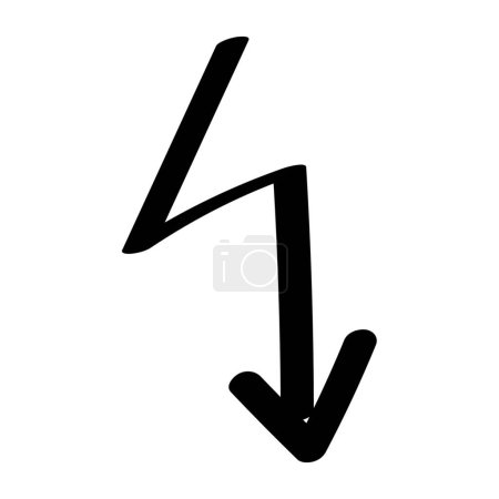 Illustration for Black arrow on white background - Royalty Free Image