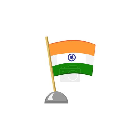 Illustration for Indian flag on white background - Royalty Free Image
