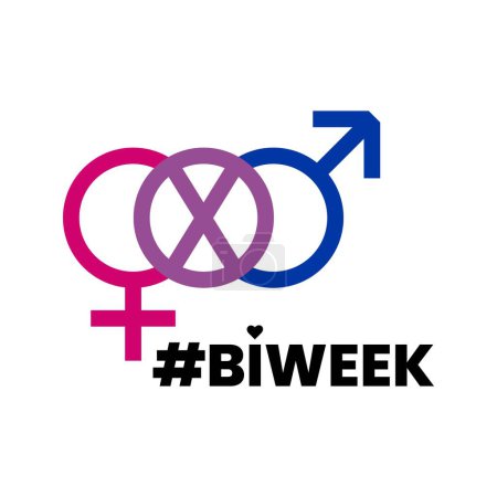 Téléchargez les illustrations : Bannière pour la Semaine de sensibilisation à la bisexualité - en licence libre de droit