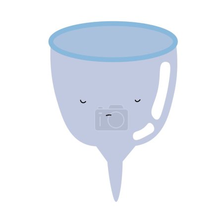 Illustration for Cute menstrual cup on white background - Royalty Free Image