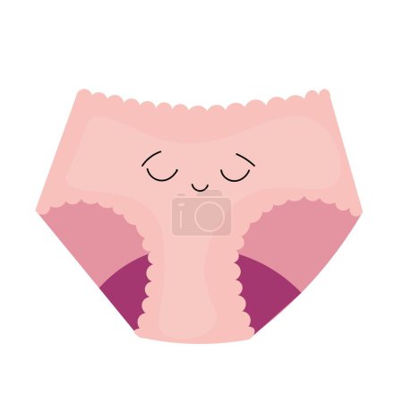 Illustration for Cute panties for menstruation on white background - Royalty Free Image