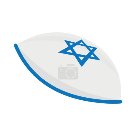 Jüdische Mütze auf weißem Hintergrund