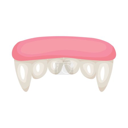 Ilustración de Dulces sabrosos en forma de mandíbula con colmillos sobre fondo blanco - Imagen libre de derechos