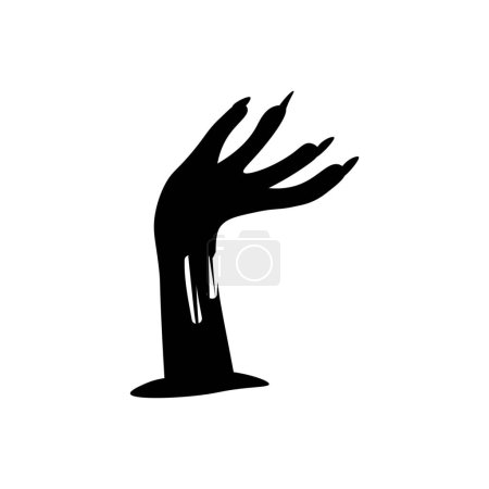 Illustration for Zombie's hand on white background - Royalty Free Image