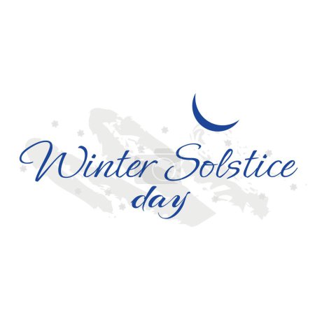 Illustration for Text WINTER SOLSTICE DAY on white background - Royalty Free Image