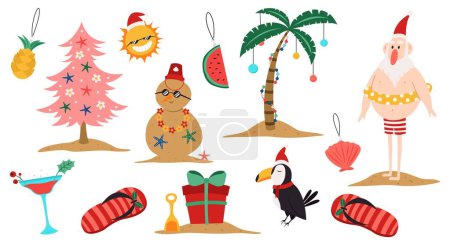 Illustration for Set for Christmas vacation on white background - Royalty Free Image