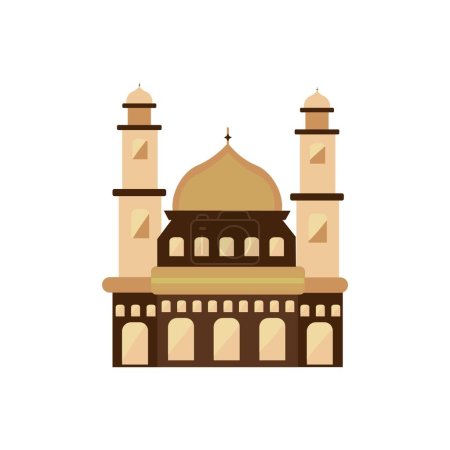 Illustration for Muslim mosque on white background - Royalty Free Image