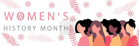 Illustration for Banner for Women's History Month - Royalty Free Image