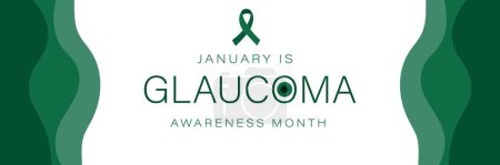 Illustration for Long banner for Glaucoma Awareness Month - Royalty Free Image