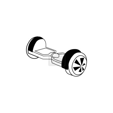 Illustration for Electric gyroscooter on white background - Royalty Free Image