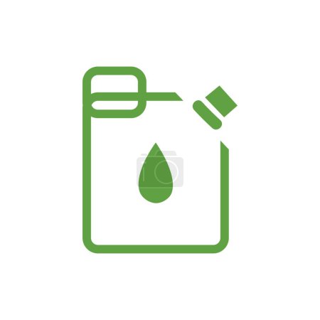 Illustration for Green canister with gasoline on white background - Royalty Free Image