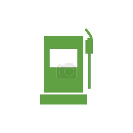 Illustration for Green gasoline pump on white background - Royalty Free Image