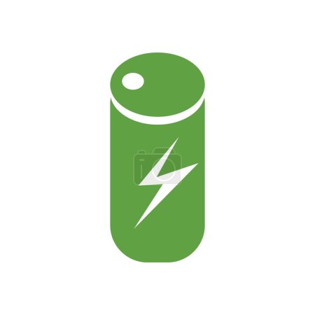 Illustration for Rechargeable eco battery on white background - Royalty Free Image
