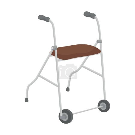 Illustration for Wheeled walker on white background - Royalty Free Image