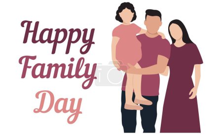Illustration for Festive banner for Happy Family Day - Royalty Free Image