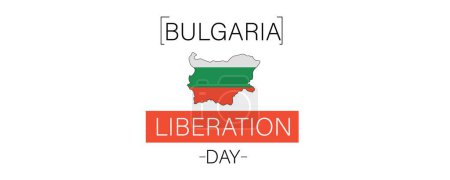 Illustration for Festive banner for Bulgaria Liberation Day - Royalty Free Image