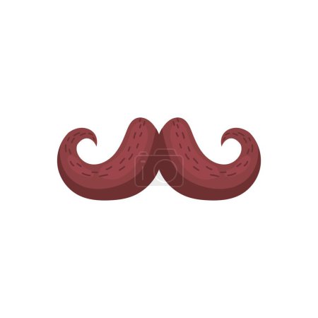Illustration for Drawn mustache on white background - Royalty Free Image