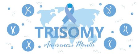 Téléchargez les illustrations : Bannière pour le mois de sensibilisation à la trisomie - en licence libre de droit
