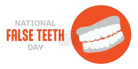 Drawn banner for National False Teeth Day