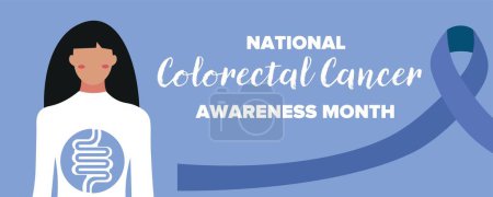 Banner de sensibilización para el Mes Nacional de Concientización sobre el Cáncer Colorrectal