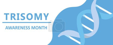 Illustration for Banner for Trisomy Awareness Month - Royalty Free Image