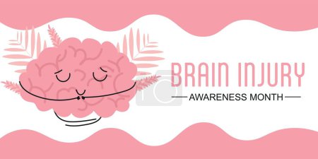 Bannière dessinée pour le Mois de sensibilisation aux lésions cérébrales