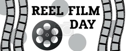 Illustration for Banner for Reel Film Day - Royalty Free Image