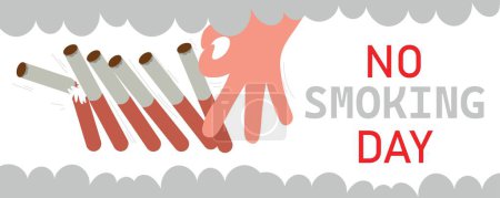 Illustration for Banner for No Smoking Day - Royalty Free Image