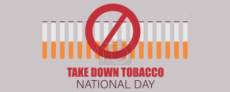 Gezeichnetes Banner für den Nationalen Aktionstag gegen Tabak