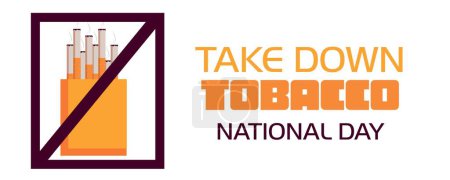 Gezeichnetes Banner für den Nationalen Aktionstag gegen Tabak