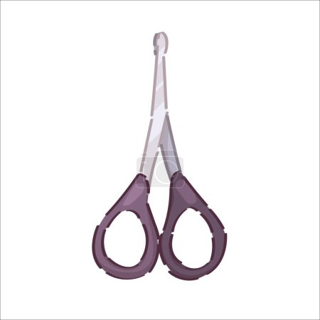 Manicure scissors on white background