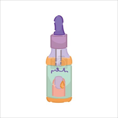 Bottle of cuticle oil on white background