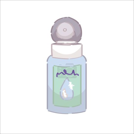 Ilustración de Botella de desinfectante de manos sobre fondo blanco - Imagen libre de derechos