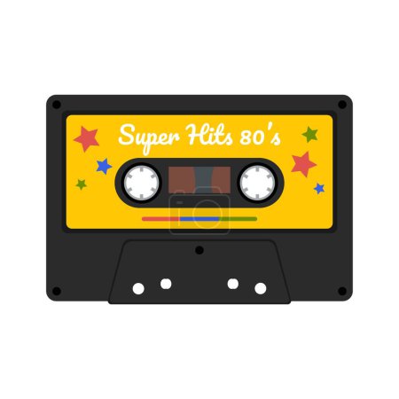 Illustration for Audio cassette on white background - Royalty Free Image