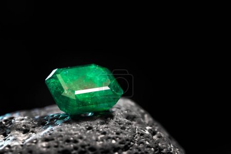 Photo for Big Carats Emerald Gemstone - Royalty Free Image